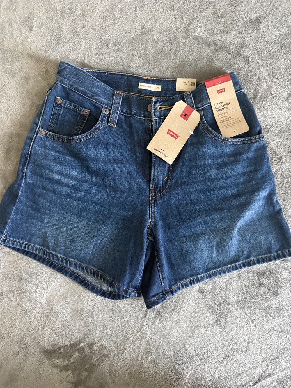 Levi's Women's Dark Blue Denim Shorts with Tags